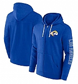Men's Los Angeles Rams Royal Offensive Lineup Hoodie Full-Zip Hoodie,baseball caps,new era cap wholesale,wholesale hats